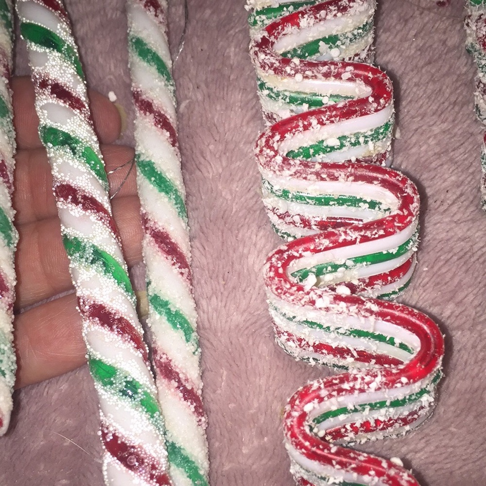 Frosted Hard candy &  Candy cane ornaments 15pcs